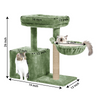 Furrlovers Multilevel Activity Tower with Plush Hammock and Perch Seats for Cats (Green) Cats-Toys Furrlovers Dropship