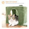 Furrlovers Multilevel Activity Tower with Plush Hammock and Perch Seats for Cats (Green) Cats-Toys Furrlovers Dropship