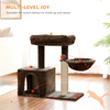 Furrlovers Multilevel Activity Tower with Plush Hammock and Perch Seats for Cats (Brown) Cats-Toys Furrlovers Dropship