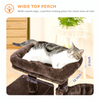Furrlovers Multilevel Activity Tower with Plush Hammock and Perch Seats for Cats (Brown) Cats-Toys Furrlovers Dropship