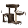 Furrlovers Multilevel Activity Tower with Plush Hammock and Perch Seats for Cats (Brown) Cats-Toys Furrlovers Dropship