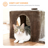 Furrlovers Multilevel Activity Tower with Plush Hammock and Perch Seats for Cats (Brown) Cats-Toys Furrlovers Dropship