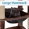 Furrlovers Multilevel Cat Climbing Tower with Top Bed and Multiple Seats (Brown) Cats-Toys Furrlovers Dropship