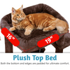 Furrlovers Multilevel Cat Climbing Tower with Top Bed and Multiple Seats (Brown) Cats-Toys Furrlovers Dropship