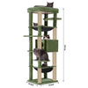 Furrlovers Multilevel Cat Climbing Tower with Top Bed and Multiple Seats (Green) Cats-Toys Furrlovers Dropship