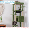 Furrlovers Multilevel Cat Climbing Tower with Top Bed and Multiple Seats (Green) Cats-Toys Furrlovers Dropship