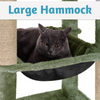Furrlovers Multilevel Cat Climbing Tower with Top Bed and Multiple Seats (Green) Cats-Toys Furrlovers Dropship