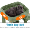 Furrlovers Multilevel Cat Climbing Tower with Top Bed and Multiple Seats (Green) Cats-Toys Furrlovers Dropship