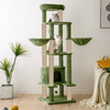 Furrlovers Multi Level Cat Tree Tower with Scratching Posts, Hammock & Condo (Green) Cats-Toys Furrlovers Dropship