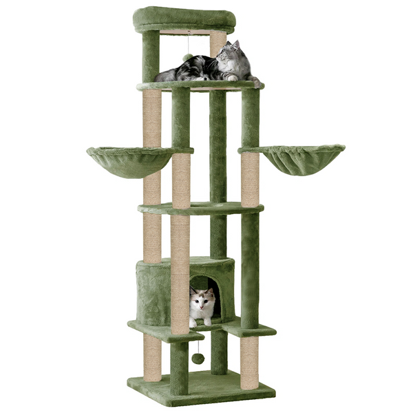 Furrlovers Multi Level Cat Tree Tower with Scratching Posts, Hammock & Condo