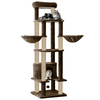 Furrlovers Multi Level Cat Tree Tower with Scratching Posts, Hammock & Condo (Brown) Cats-Toys Furrlovers Dropship 64in