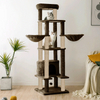 Furrlovers Multi Level Cat Tree Tower with Scratching Posts, Hammock & Condo (Brown) Cats-Toys Furrlovers Dropship