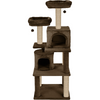 Furrlovers Multilevel Cat Tree with Condo, Perches & Jute Rope Scratching Posts (Brown) Cats-Toys Furrlovers Dropship 24x19x57in