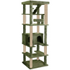 Furrlovers Multilevel Cat Tree with Condo, Ladder & Jute Rope Scratching Posts (Green) Cats-Toys Furrlovers Dropship 75in