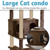 Furrlovers Multilevel Cat Tree with Condo, Ladder & Jute Rope Scratching Posts (Brown) Cats-Toys Furrlovers Dropship