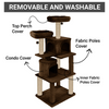 Furrlovers Multilevel Cat Tree with Condo, Perches & Jute Rope Scratching Posts (Brown) Cats-Toys Furrlovers Dropship