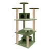 Furrlovers Multilevel Cat Tree with Condo & Jute Rope Scratching Posts (Green) Cats-Toys Furrlovers Dropship 54in