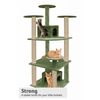 Furrlovers Multilevel Cat Tree with Condo & Jute Rope Scratching Posts (Green) Cats-Toys Furrlovers Dropship