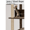 Furrlovers Multilevel Cat Tree with Condo & Jute Rope Scratching Posts (Brown) Cats-Toys Furrlovers Dropship