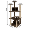 Furrlovers Multilevel Cat Tree with Condo & Jute Rope Scratching Posts (Brown) Cats-Toys Furrlovers Dropship