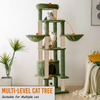 Furrlovers Multi Level Cat Tree Tower with Scratching Posts, Hammock & Condo (Green) Cats-Toys Furrlovers Dropship