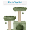 Furrlovers Multilevel Cat Tree with Condo, Perches & Jute Rope Scratching Posts (Green) Cats-Toys Furrlovers Dropship