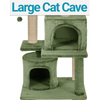 Furrlovers Multilevel Cat Tree with Condo, Perches & Jute Rope Scratching Posts (Green) Cats-Toys Furrlovers Dropship