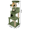 Furrlovers Multilevel Cat Tree with Condo, Perches & Jute Rope Scratching Posts (Green) Cats-Toys Furrlovers Dropship