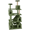 Furrlovers Multilevel Cat Tree with Ladder, Tunnel & Jute Rope Scratching Posts (Green) Cats-Toys Furrlovers Dropship 32x19x85in