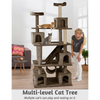 Furrlovers Multilevel Cat Tree with Ladder, Tunnel & Jute Rope Scratching Posts (Brown) Cats-Toys Furrlovers Dropship