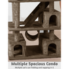 Furrlovers Multilevel Cat Tree with Ladder, Tunnel & Jute Rope Scratching Posts (Brown) Cats-Toys Furrlovers Dropship