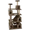 Furrlovers Multilevel Cat Tree with Ladder, Tunnel & Jute Rope Scratching Posts (Brown) Cats-Toys Furrlovers Dropship 32x19x85in