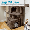 Furrlovers Multilevel Cat Tree with Scratching Posts, Condo & Top Bed with Jute Rope (Brown) Cats-Toys Furrlovers Dropship
