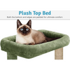 Furrlovers Multilevel Cat Tree with Scratching Posts, Condo & Top Bed with Jute Rope (Green) Cats-Toys Furrlovers Dropship