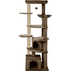 Furrlovers Multilevel Cat Tree with Scratching Posts, Condo & Top Bed with Jute Rope (Brown) Cats-Toys Furrlovers Dropship 80in
