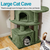 Furrlovers Multilevel Cat Tree with Scratching Posts, Condo & Top Bed with Jute Rope (Green) Cats-Toys Furrlovers Dropship