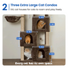 Furrlovers Multilevel Fur Fabric Cat Tree with Condos, Hanging Ball & Jute Rope Scratching Posts (Brown) Cats-Toys Furrlovers Dropship