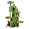 Furrlovers Multilevel Plush Cat Tree with Condo, Hammock & Jute Rope Scratching Posts (Green) Cats-Toys Furrlovers Dropship 70in