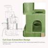 Furrlovers Multilevel Plush Cat Tree with Condo, Hammock & Jute Rope Scratching Posts (Green) Cats-Toys Furrlovers Dropship
