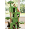 Furrlovers Multilevel Plush Cat Tree with Condo, Hammock & Jute Rope Scratching Posts (Green) Cats-Toys Furrlovers Dropship