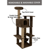 Furrlovers Multilevel Soft Fur Cat Tree with Condo, Hammock & Sisal Scratching Posts (Brown) Cats-Toys Furrlovers Dropship