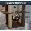 Furrlovers Multilevel Soft Fur Cat Tree with Condo, Hammock & Sisal Scratching Posts (Brown) Cats-Toys Furrlovers Dropship