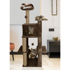 Furrlovers Multilevel Soft Fur Cat Tree with Condo, Hammock & Sisal Scratching Posts (Brown) Cats-Toys Furrlovers Dropship