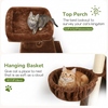 Furrlovers Multilevel Plush Cat Tree with Condo, Hammock & Jute Rope Scratching Posts (Brown) Cats-Toys Furrlovers Dropship