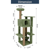 Furrlovers Multilevel Soft Fur Cat Tree with Condo, Hammock & Sisal Scratching Posts (Green) Cats-Toys Furrlovers Dropship