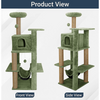 Furrlovers Multilevel Soft Fur Cat Tree with Condo, Hammock & Sisal Scratching Posts (Green) Cats-Toys Furrlovers Dropship