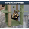 Furrlovers Multilevel Soft Fur Cat Tree with Condo, Hammock & Sisal Scratching Posts (Green) Cats-Toys Furrlovers Dropship