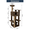 Furrlovers Multilevel Soft Fur Cat Tree with Condo, Hammock & Sisal Scratching Posts (Brown) Cats-Toys Furrlovers Dropship