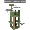 Furrlovers Multilevel Soft Fur Cat Tree with Condo, Hammock & Sisal Scratching Posts (Green) Cats-Toys Furrlovers Dropship
