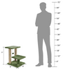 Furrlovers Multiple Level Activity Tower with Scratching Posts for Cats (Green) Cats-Toys Furrlovers Dropship